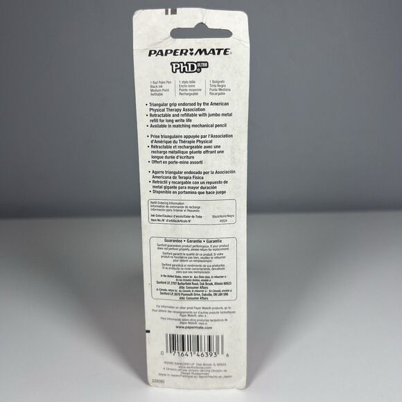 Paper Mate PhD Ultra Black Ink Green Ball Point Pen 1.0mm Medium 2005 Japan - Picture 3 of 9